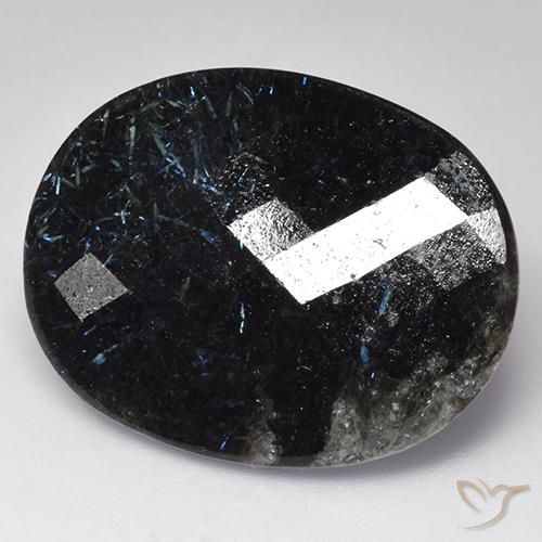 Nuummite Preto Natural 38.94ct, oval, Opaco