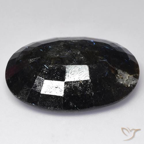 Nuummite Preto Natural 38.94ct, oval, Opaco