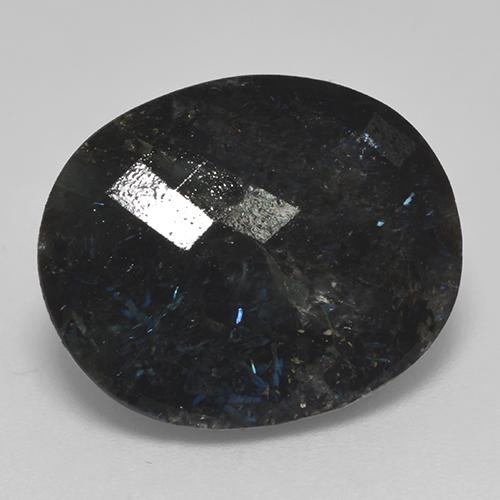 Nuummita preto natural 14,99ct, corte oval, opaco