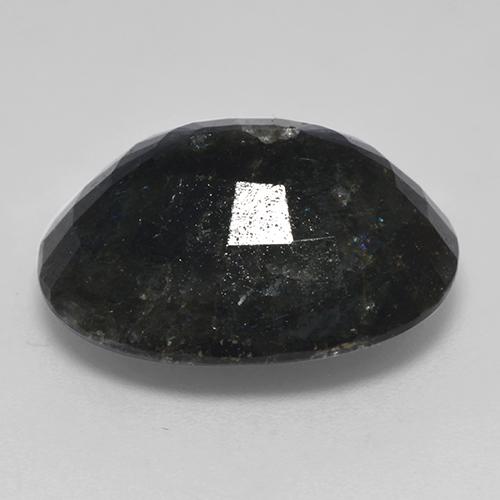 Nuummita preto natural 14,99ct, corte oval, opaco