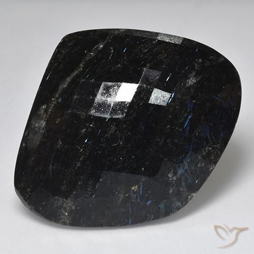 Nuummite Preto com brilho azul Natural 58.60ct, Chique, Opaco