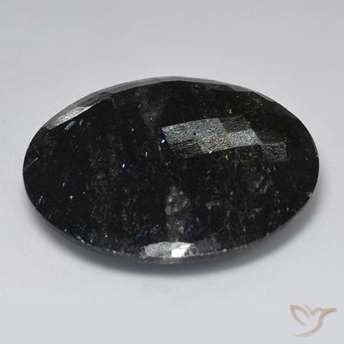 Nuummite Preto com brilho azul Natural 50.90ct, Redondo, Opaco