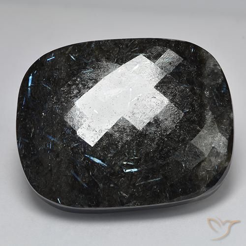Nuummite Preto com brilho azul Natural 82.01ct, Almofada, Opaco