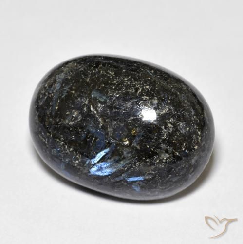 20.81ct Natural Preto Nuummite, oval, Opaco