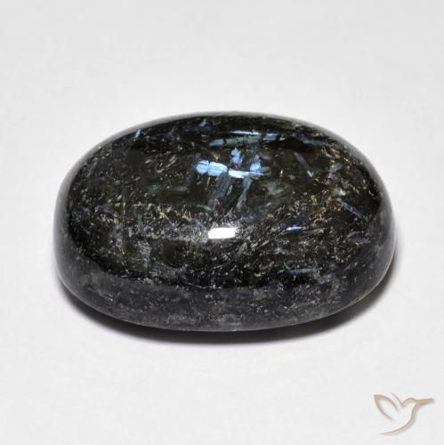 Nuummite Preto Natural 20.81ct, oval, Opaco