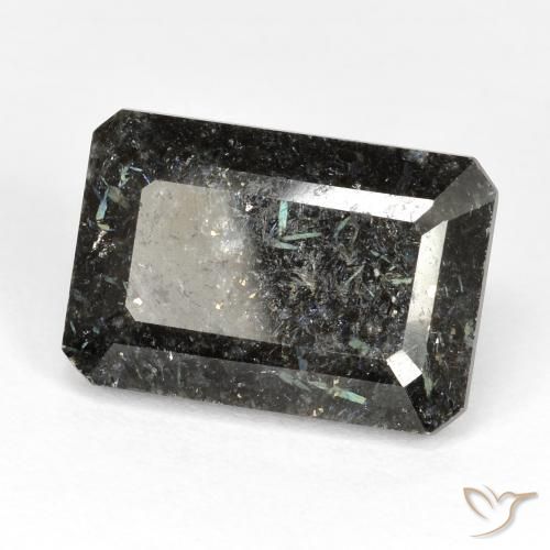 Nuummite Preto Natural 16.29ct, Corte Octógono / Esmeralda, Opaco