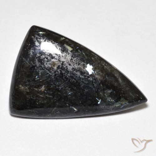 Nuummite Preto Natural 11.28ct, Trilhão, Opaco