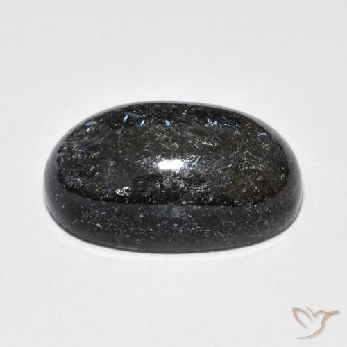 Nuummite Preto com brilho azul Natural 14.96ct, oval, Opaco