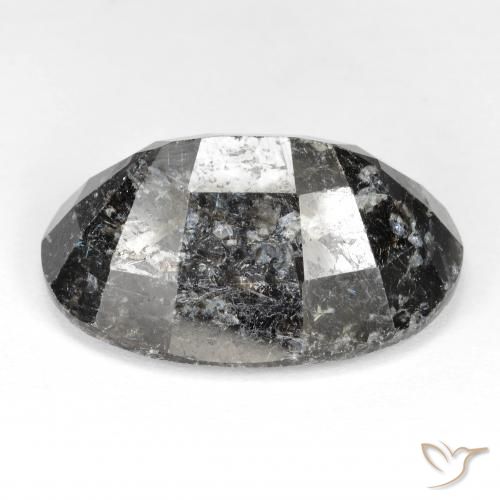 Nuummite Preto com brilho azul Natural 27.22ct, oval, Opaco