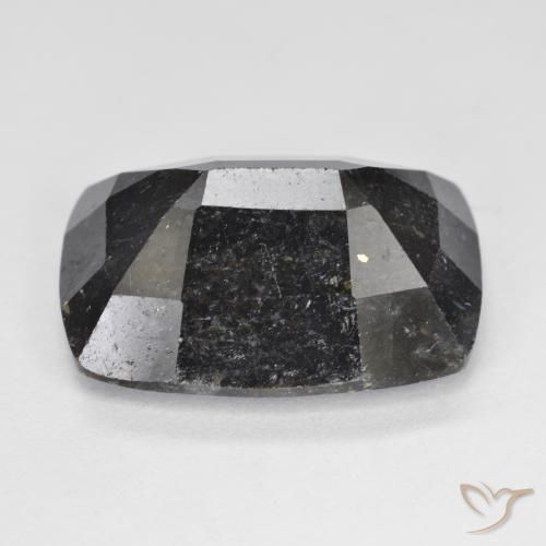 Nuummite Preto com brilho azul Natural 14.70ct, Almofada, Opaco