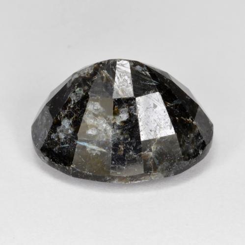 Nuummita preto natural 15,74ct, corte oval, opaco