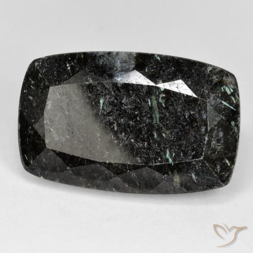 Nuummite Preto com brilho azul Natural 31.64ct, Almofada, Opaco