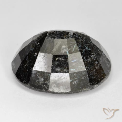 Nuummite Preto com brilho azul Natural 31.63ct, oval, Opaco