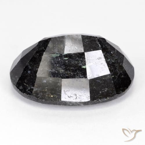 Nuummite Preto com brilho azul Natural 29.76ct, oval, Opaco
