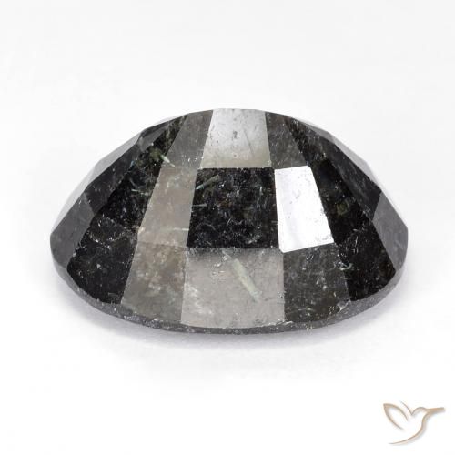 Nuummite Preto com brilho azul Natural 20.28ct, oval, Opaco
