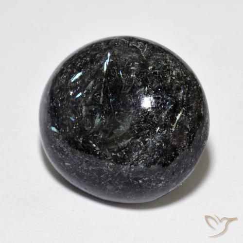 Nuummite Preto com brilho azul Natural 15.33ct, oval, Opaco