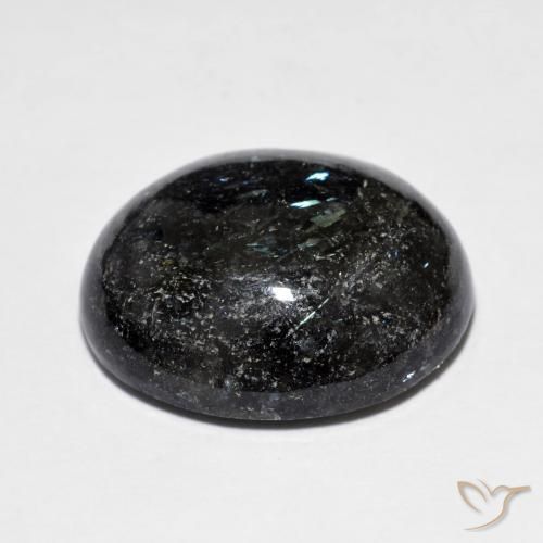 Nuummite Preto com brilho azul Natural 15.33ct, oval, Opaco
