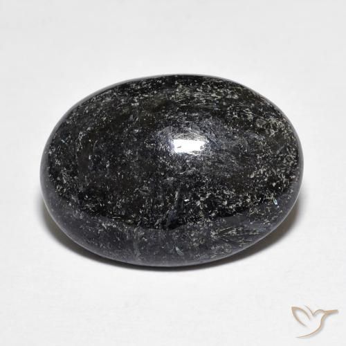 11.12ct Natural Preto com brilho azul Nuummite, oval, Opaco