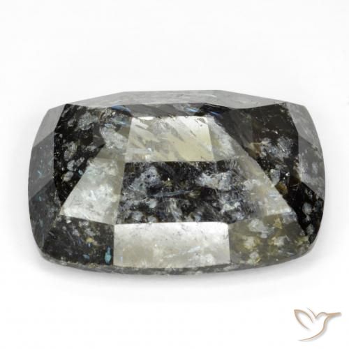Nuummite Preto com brilho azul Natural 28.35ct, Almofada, Opaco
