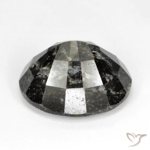 Nuummite Preto com brilho azul Natural 16.58ct, oval, Opaco