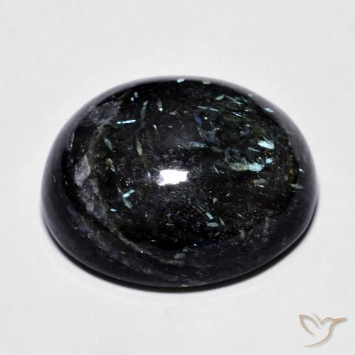 Nuummite Preto com brilho azul Natural 27.94ct, oval, Opaco