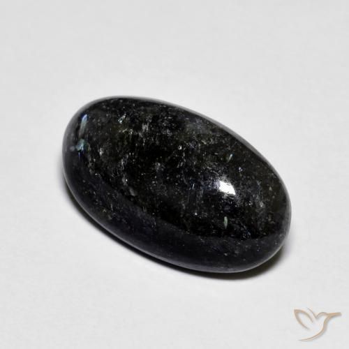 Nuummite Preto com brilho azul Natural 6.63ct, oval, Opaco