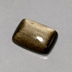 Obsidiana amarelo natural 7,58ct, almofada cortada, opaco