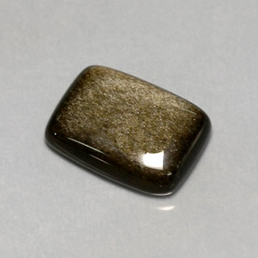 Obsidiana amarelo natural 6,45ct, almofada cortada, opaco