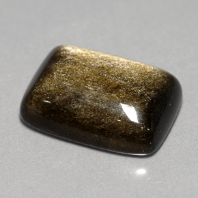 Obsidiana amarelo natural 7,76ct, almofada cortada, opaco