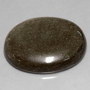 Obsidiana amarelo natural 30,57ct, corte oval, opaco