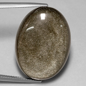 Obsidiana amarelo natural 25,94ct, corte oval, opaco
