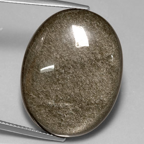 Obsidiana amarelo natural 25,82ct, corte oval, opaco