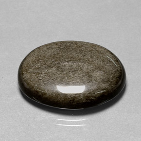 Obsidiana amarelo natural 25,01ct, corte oval, opaco