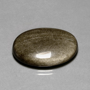 Obsidiana amarelo natural 16,44ct, corte oval, opaco