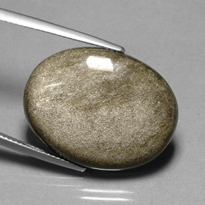 Obsidiana amarelo natural 20,04ct, corte oval, opaco