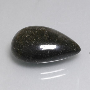 Obsidiana amarelo natural 8,26ct, formato de pêra, opaco