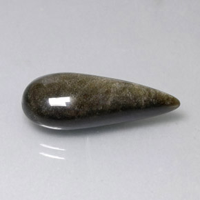 Obsidiana amarelo natural 10,83ct, formato de pêra, opaco