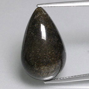 Obsidiana amarelo natural 11,16ct, formato de pêra, opaco