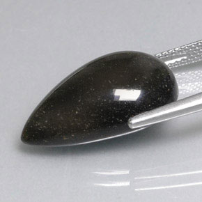 Obsidiana amarelo natural 11,16ct, formato de pêra, opaco