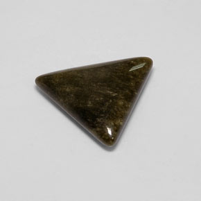 Obsidiana amarelo natural 6,22ct, trillion, opaco