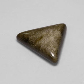 Obsidiana amarelo natural 8,68ct, trillion, opaco