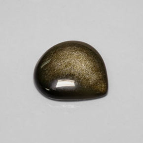 Obsidiana amarelo natural 7,13ct, formato de pêra, opaco