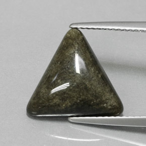 Obsidiana Brilho Dourado Natural 4.65ct, Trilhão, Opaco