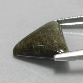 Obsidiana Brilho Dourado Natural 4.65ct, Trilhão, Opaco