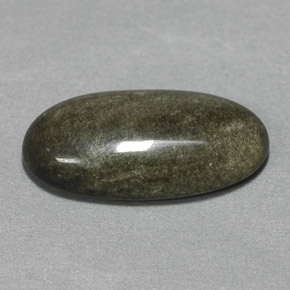Obsidiana amarelo natural 4,73ct, corte oval, opaco