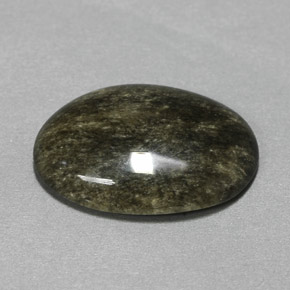 Obsidiana amarelo natural 4,72ct, corte oval, opaco