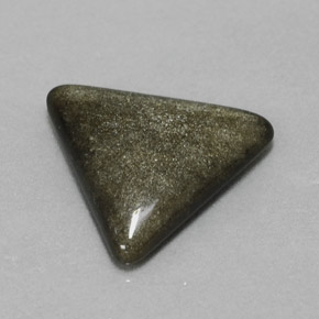 Obsidiana amarelo natural 3,29ct, trillion, opaco