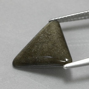Obsidiana amarelo natural 3,29ct, trillion, opaco