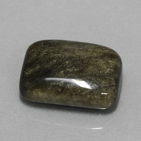 Obsidiana Brilho Dourado Natural 3.85ct, baguete, Opaco