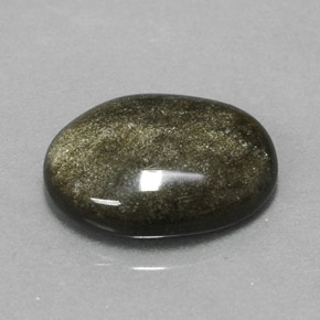 Obsidiana amarelo natural 3,01ct, corte oval, opaco